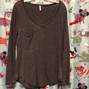 Charcoal grey z supply long sleeve tee